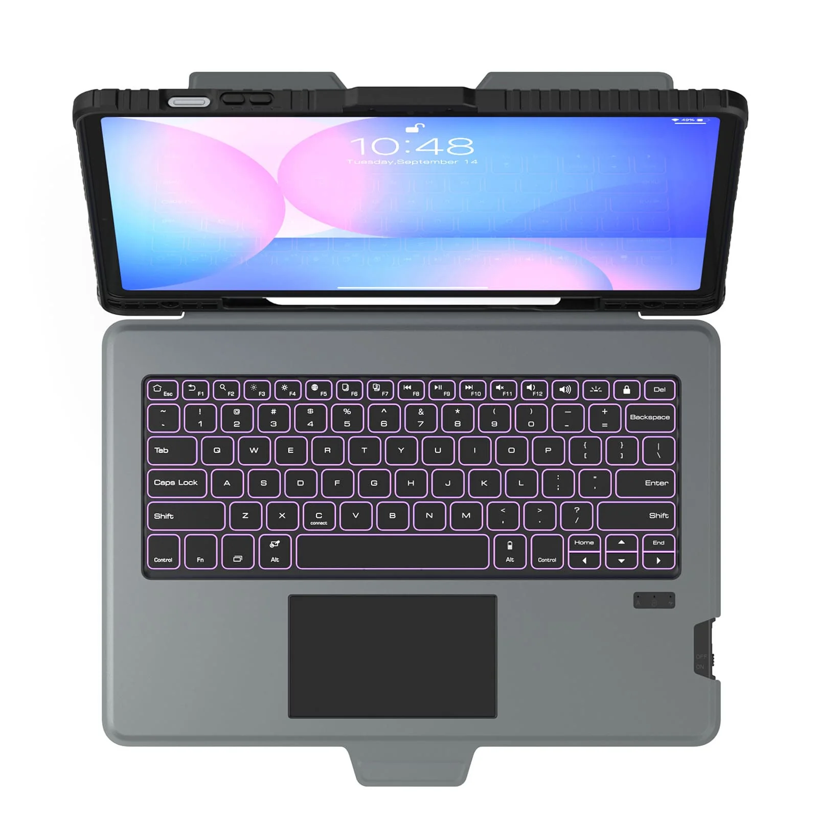 Bumper Combo Backlit Keyboard Case (Black) for Galaxy Tablet Series - Image 62