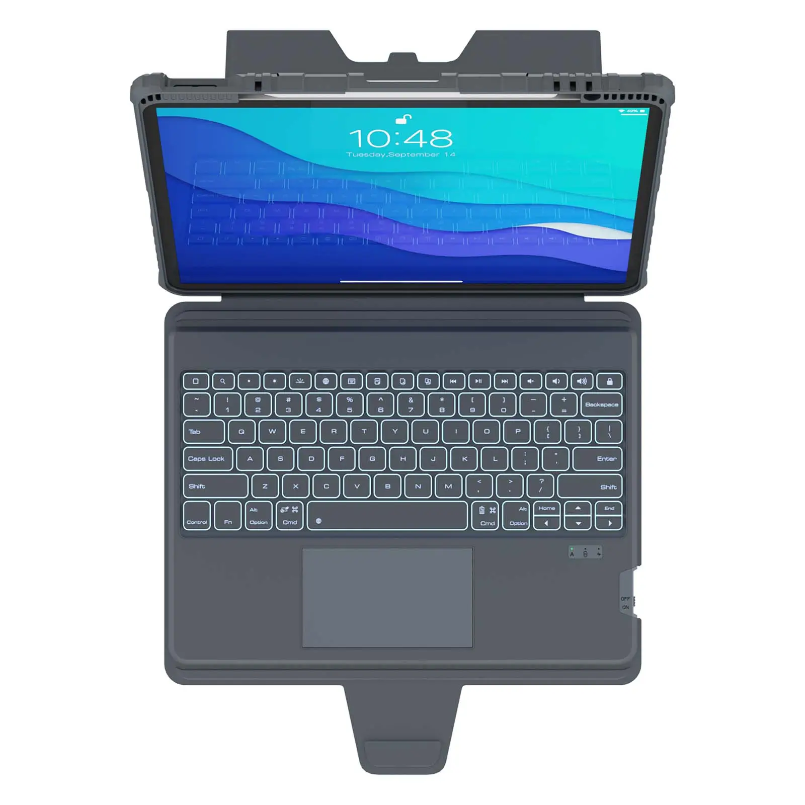 Bumper Combo Backlit Keyboard Case (Grey) for iPad Series - Image 26