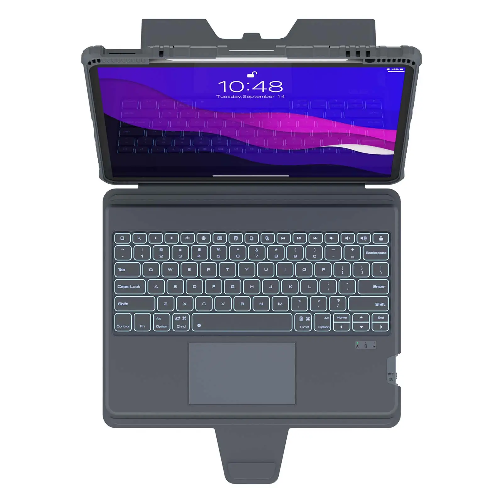 Bumper Combo Backlit Keyboard Case (Grey) for iPad Series - Image 50