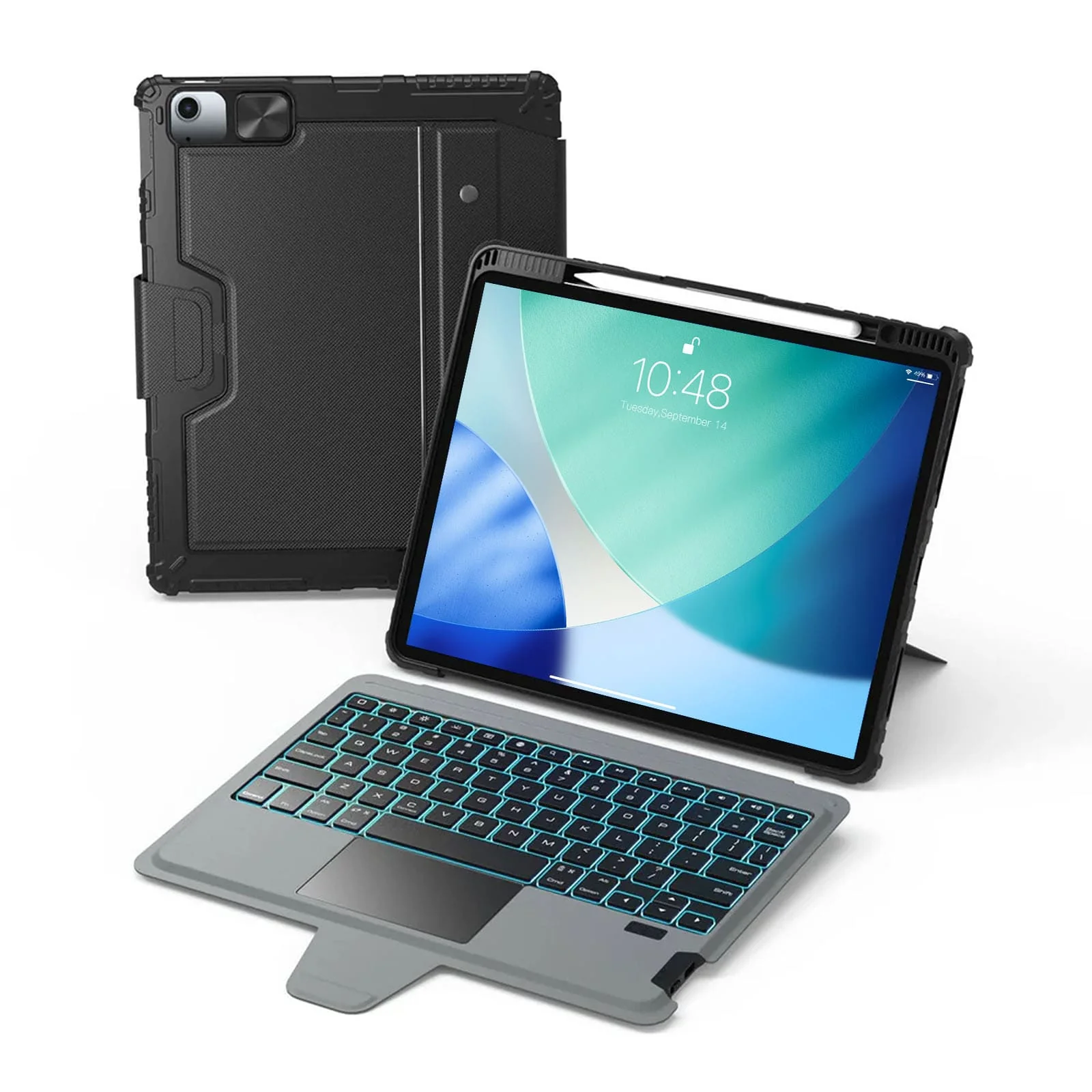 Bumper Combo Backlit Keyboard Case (Black) for iPad Series - Image 102