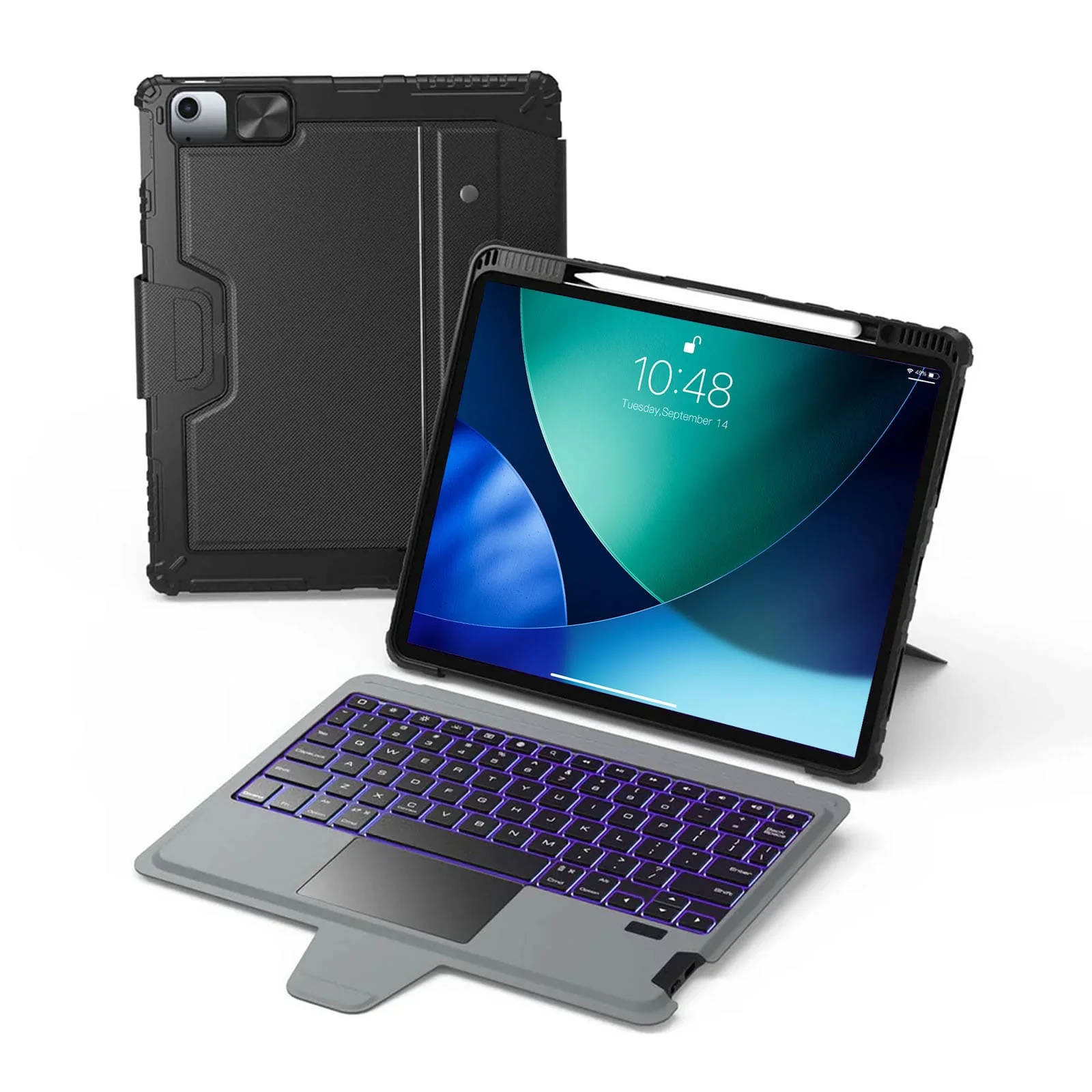 Bumper Combo Backlit Keyboard Case (Black) for iPad Series - Image 109