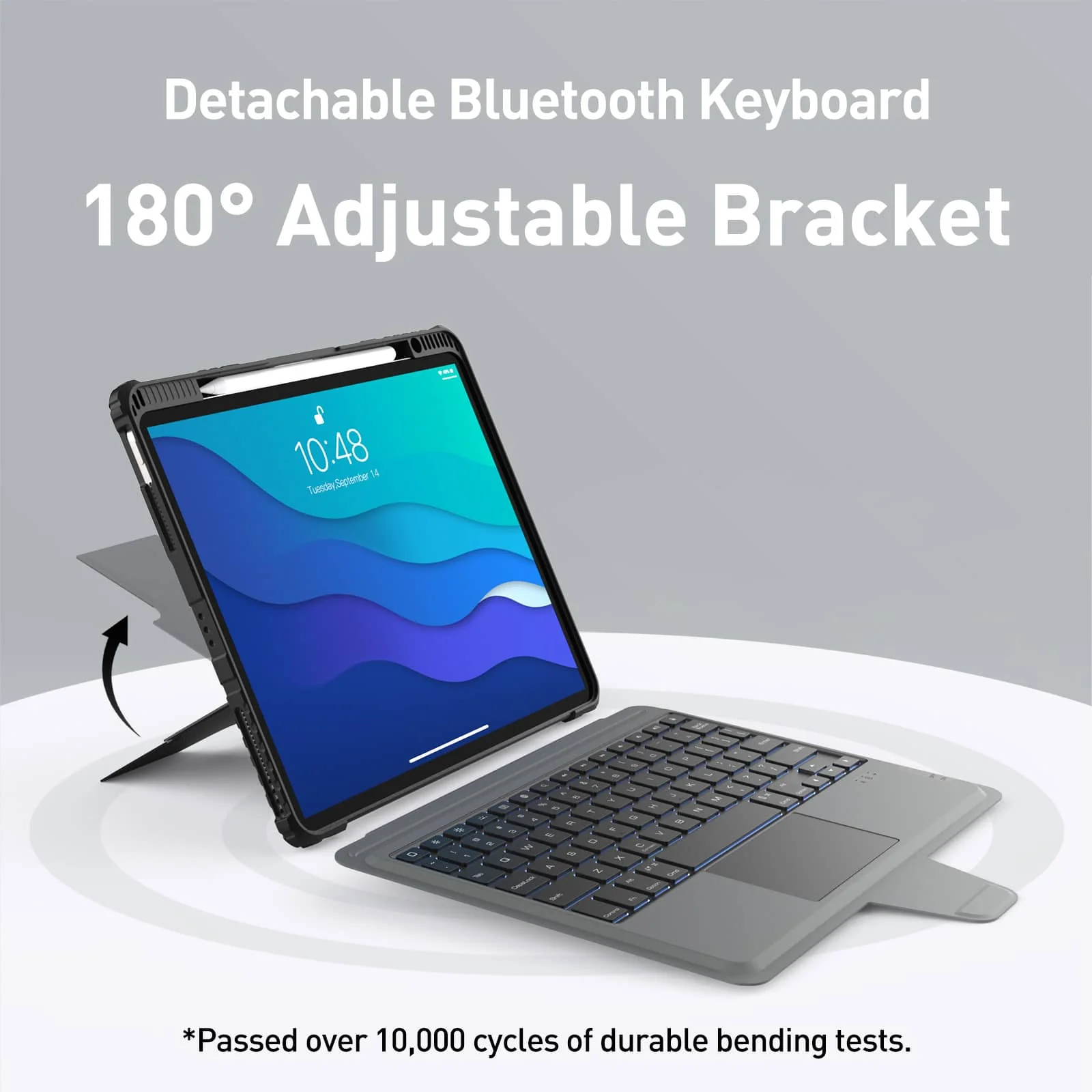 Bumper Combo Backlit Keyboard Case (Black) for iPad Series - Image 70
