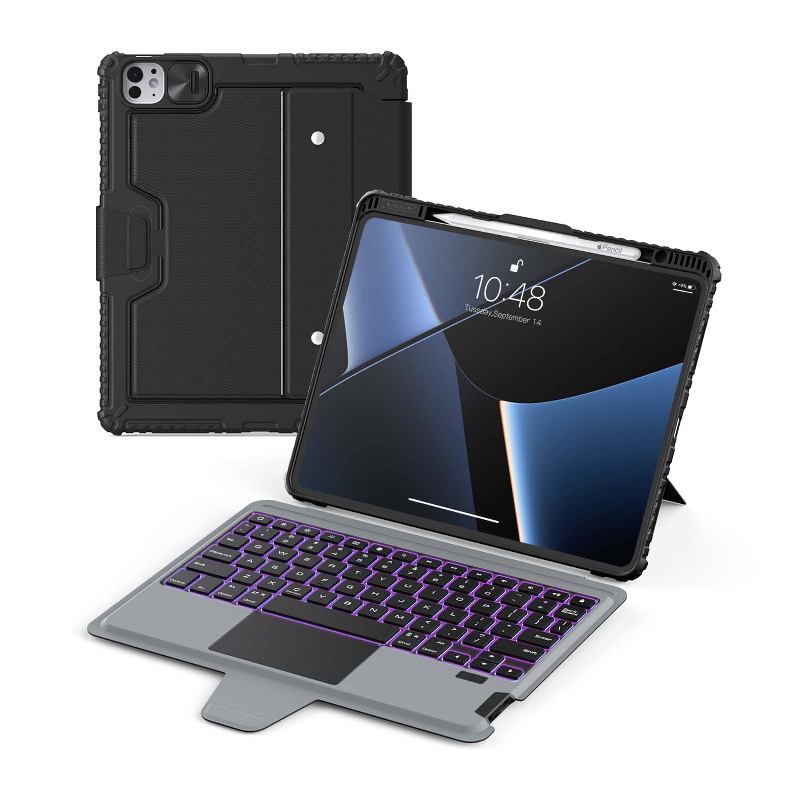 Bumper Combo Backlit Keyboard Case (Black) for iPad Series - Image 90