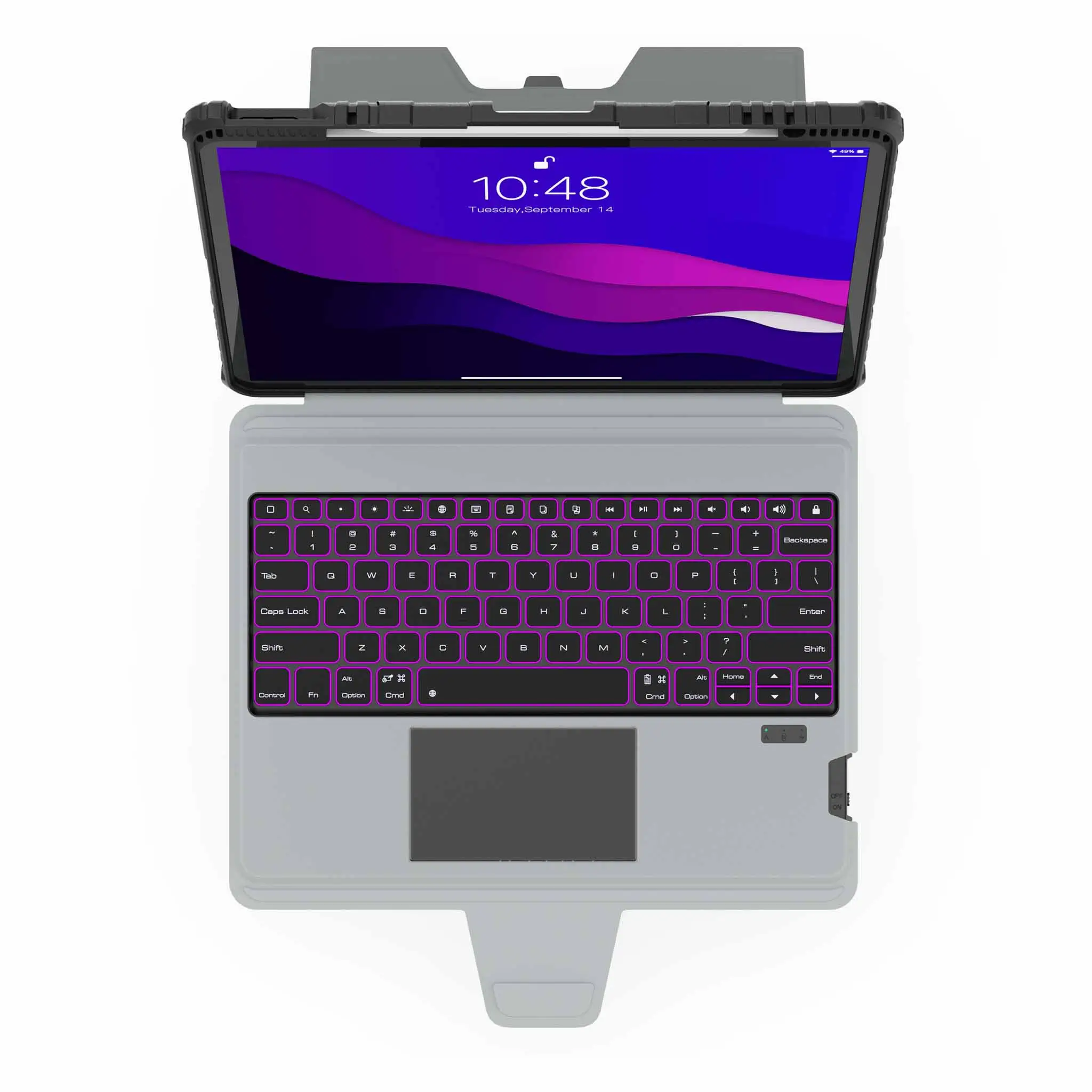 Custom Engraved Name Backlit Keyboard Case with Gift Box for iPad Series - Image 28