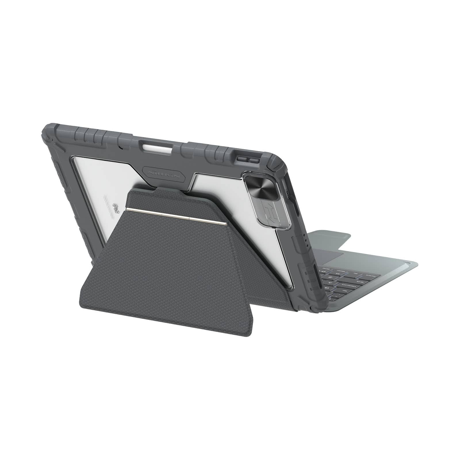 Magnetic Bumper Link Backlit Keyboard Case (Grey) for iPad Series - Image 14