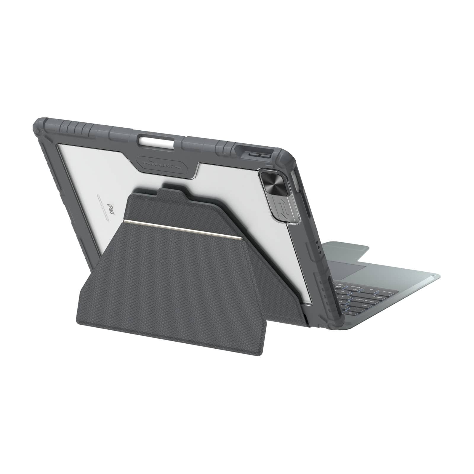 Magnetic Bumper Link Backlit Keyboard Case (Grey) for iPad Series - Image 32