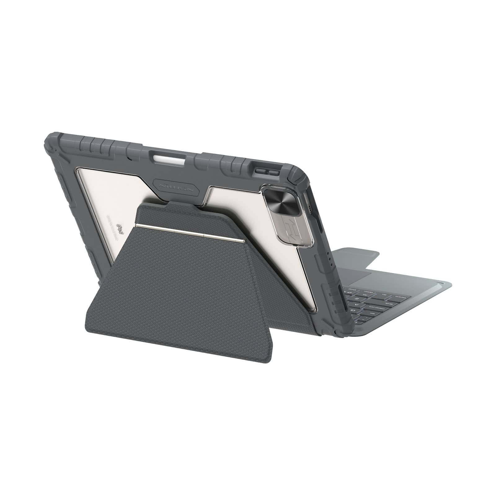 Magnetic Bumper Link Backlit Keyboard Case (Grey) for iPad Series - Image 8