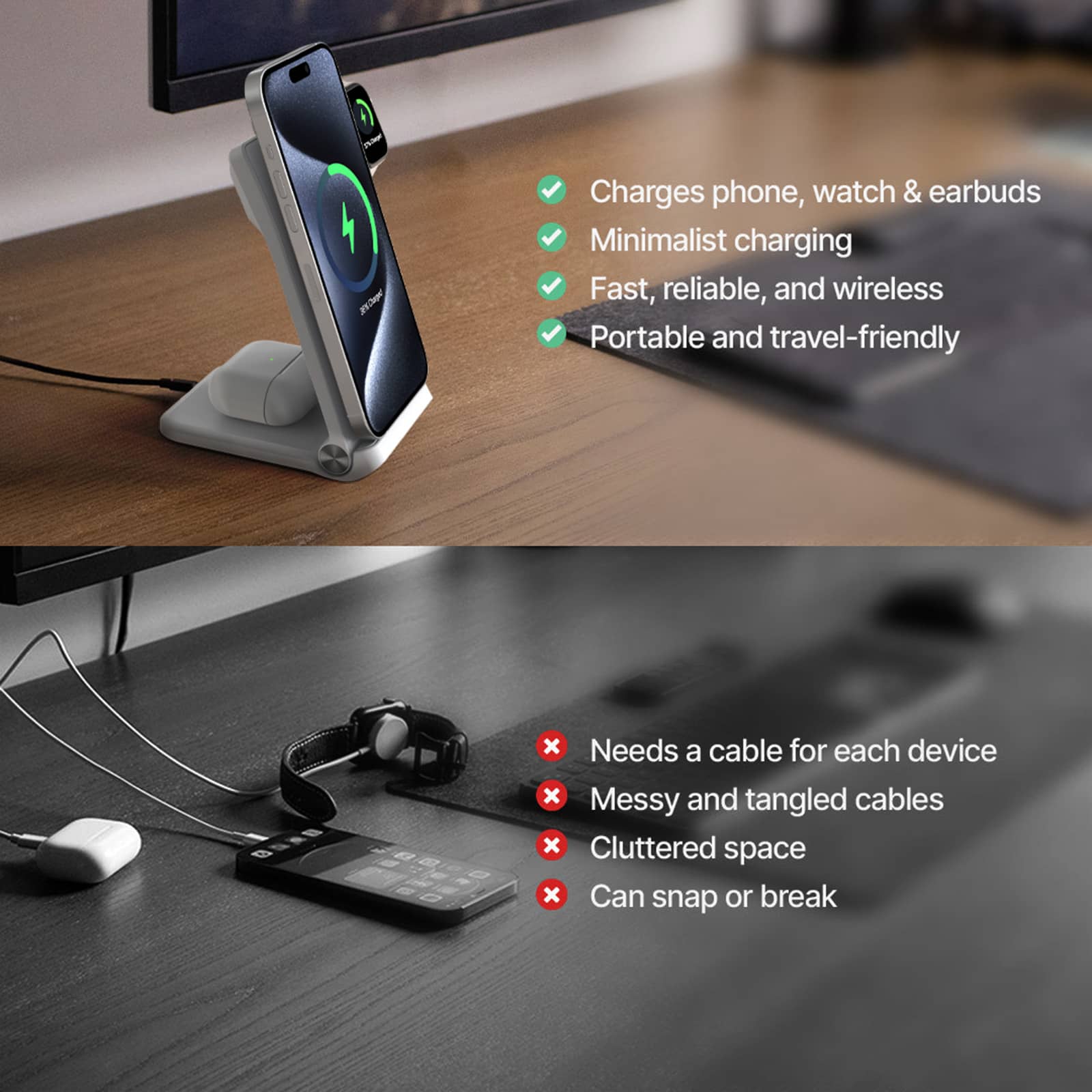 PowerTrio Foldable 3-in-1 Wireless Charging Station - Image 85