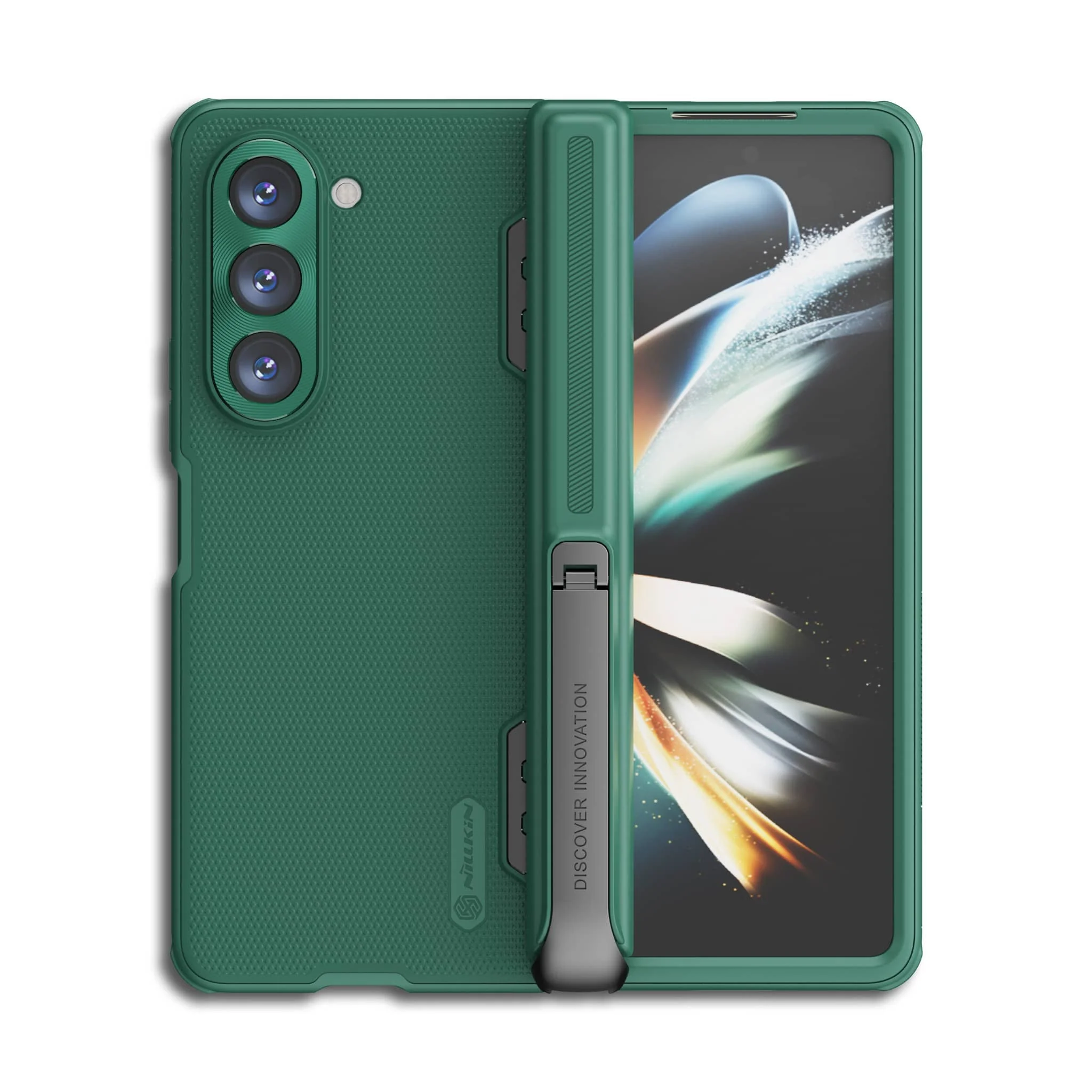 Super Frosted Shield Fold Case with Hidden Stand for Galaxy Z Fold 5 - Image 11