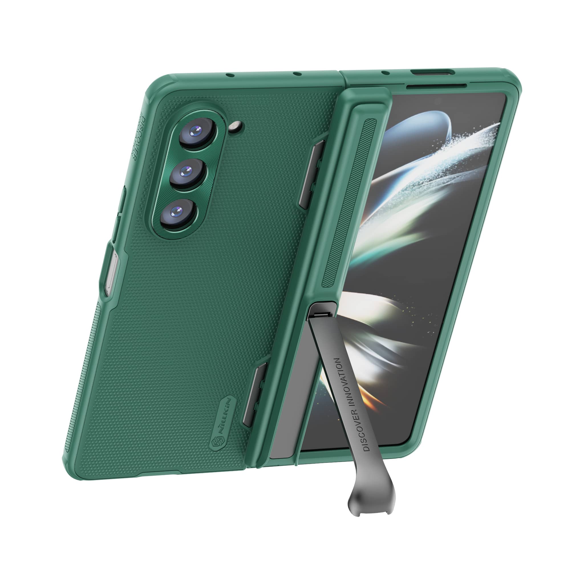 Super Frosted Shield Fold Case with Hidden Stand for Galaxy Z Fold 5 - Image 15